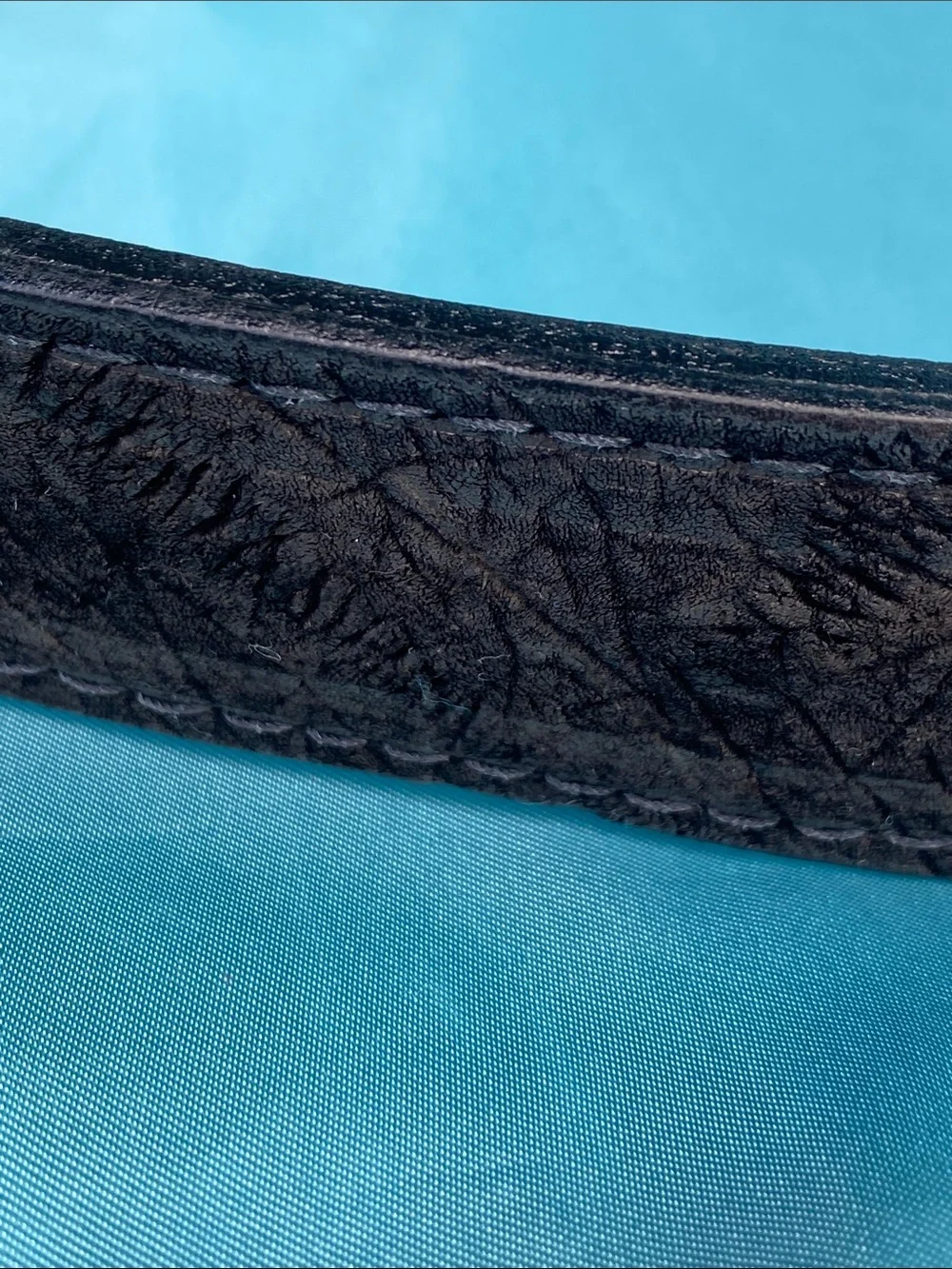 Yoder Leather Company Men's Black Exotic Hippo Leather Belt with Silver Buckle